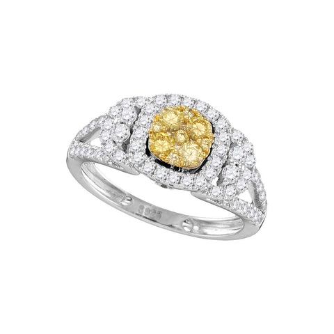 1 1-5CTW-Diamond YELLOW BRIDAL RING