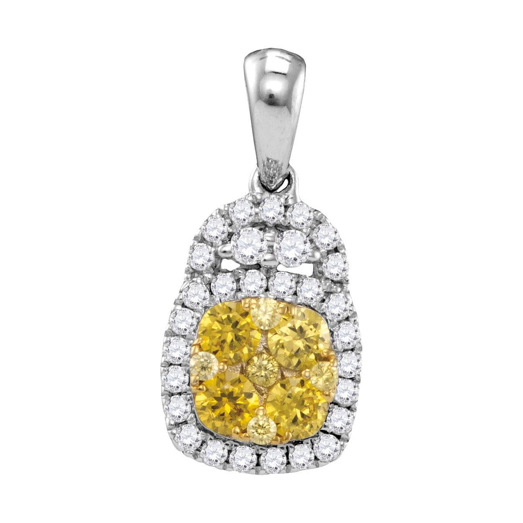 3-4CTW-Diamond YELLOW  PENDANT