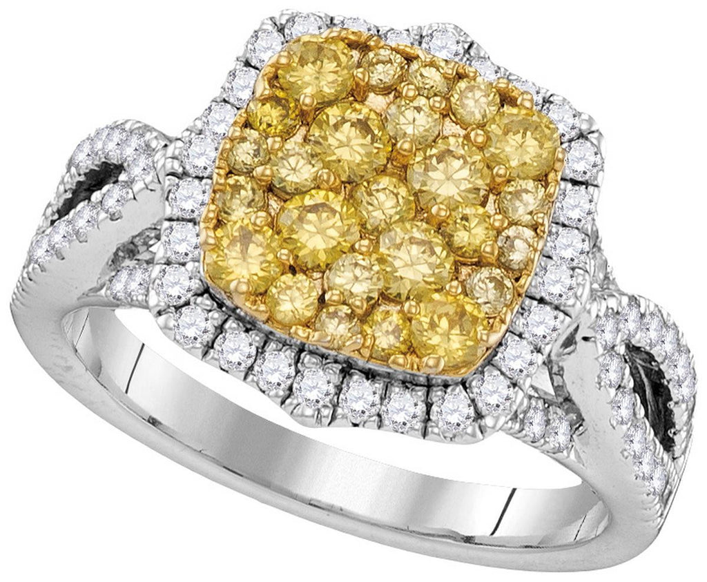 1  5-8CTW-Diamond YELLOW BRIDAL RING