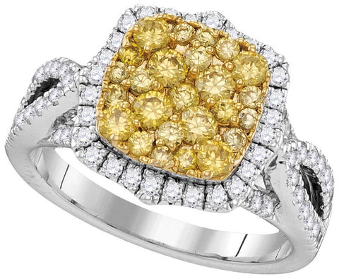 1  5-8CTW-Diamond YELLOW BRIDAL RING