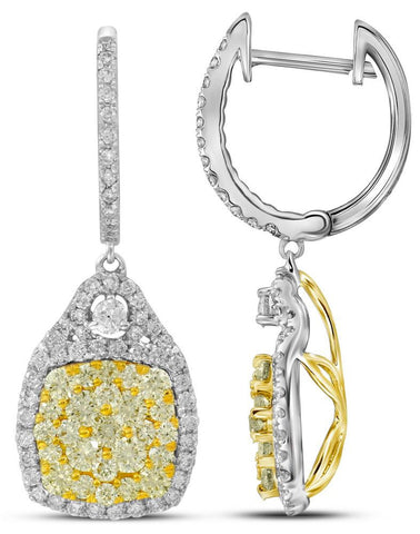 2  1-2CTW-Diamond YELLOW  EARRING