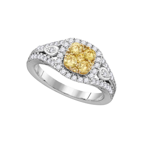 1 CTW-Diamond YELLOW BRIDAL RING