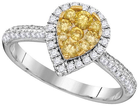 7-8CTW-Diamond YELLOW BRIDAL RING