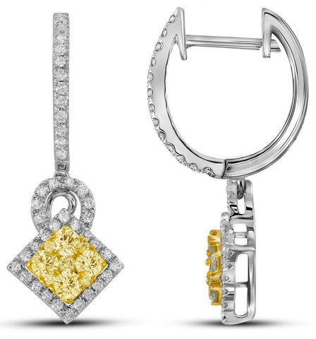 1 CTW-Diamond YELLOW  EARRING