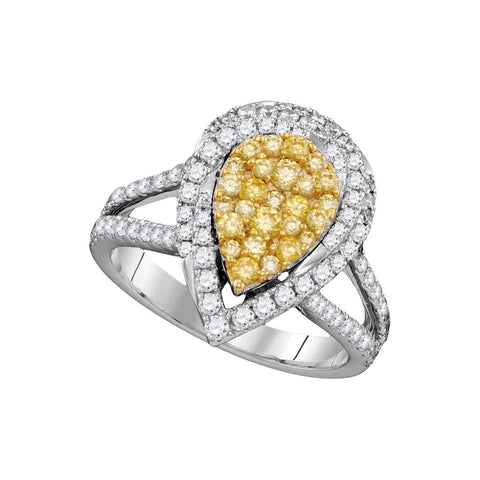 1  1-4CTW-Diamond FASHION BRIDAL YELLOW RING