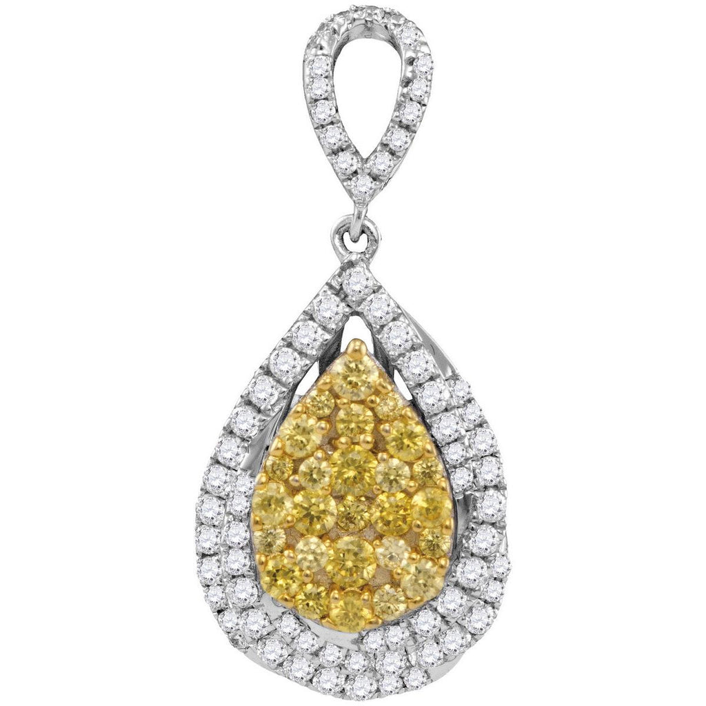 1  1-3CTW-Diamond FASHION YELLOW PENDANT