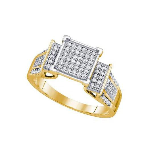 10K Yellow-gold 0.20CTW-Diamond BRIDAL RING-S5