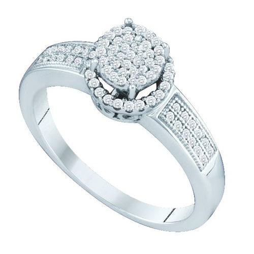 10K Yellow-gold 0.20CTW-Diamond BRIDAL RING-S9