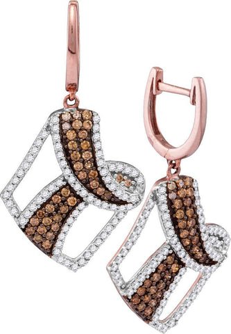 1 3-4CTW-Diamond FASHION BROWN EARRING