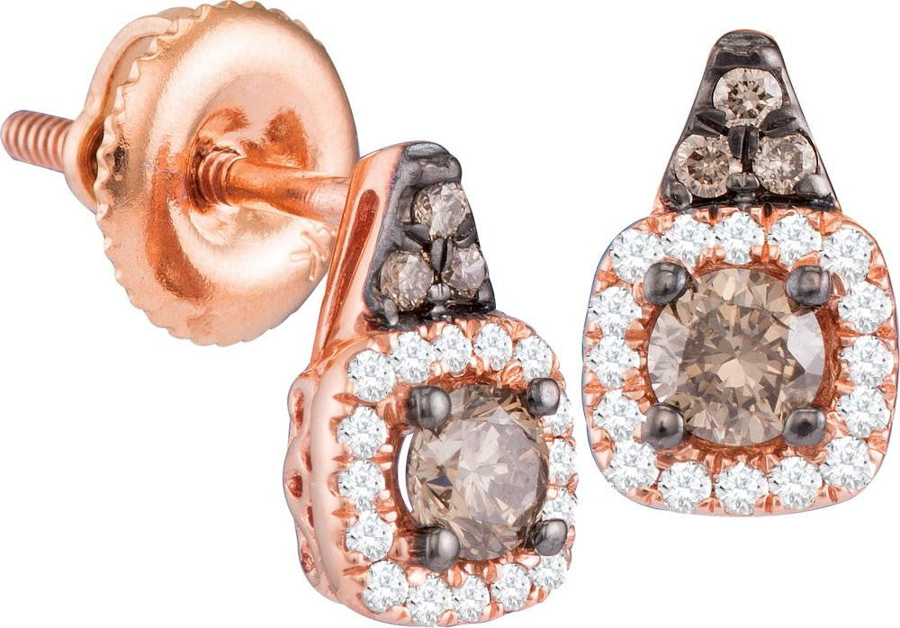 3-8CTW-Diamond BROWN  EARRINGS