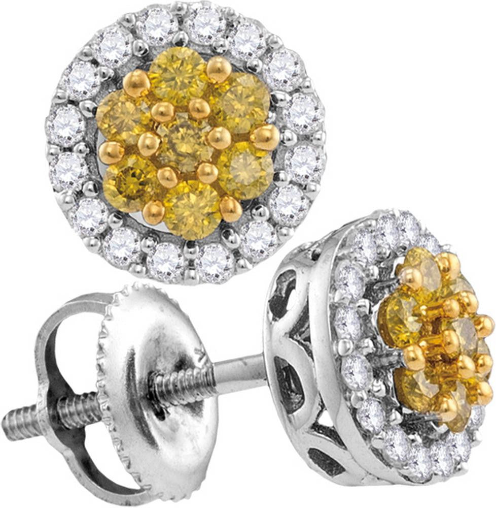 1-2CTW-Diamond FASHION YELLOW EARRING