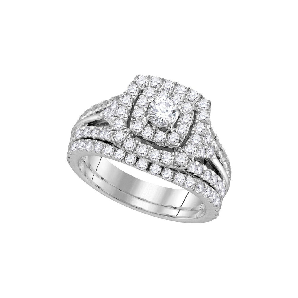 1 7-8CTW-Diamond 1-3CT-RD BRIDAL SET CERTIFI