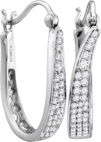 1-2CT Diamond HOOP EARRINGS