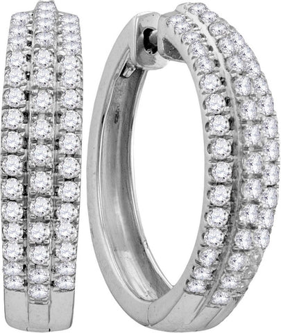 1CT Diamond HOOP EARRINGS