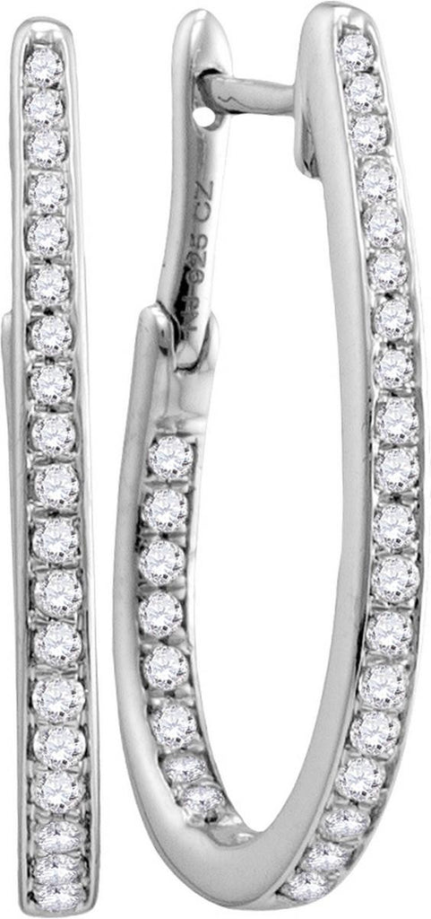 1-2CT Diamond HOOP EARRINGS