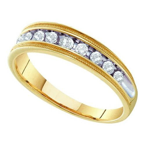 10K Yellow-gold 0.50CTW DIAMOND  FASHION MENS BAND