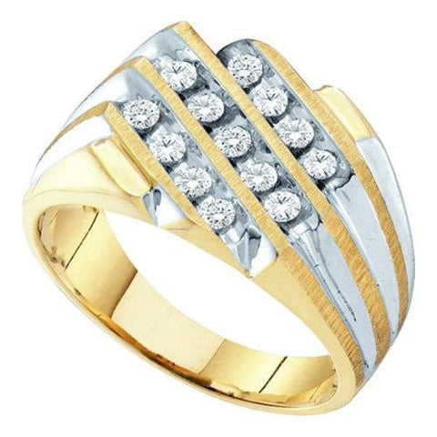 10K Yellow-gold 0.50CTW DIAMOND  FASHION MENS RING