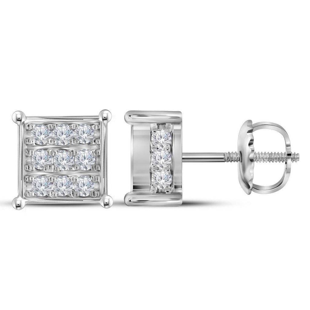 1-2CTW-Diamond SQUARE EARRING