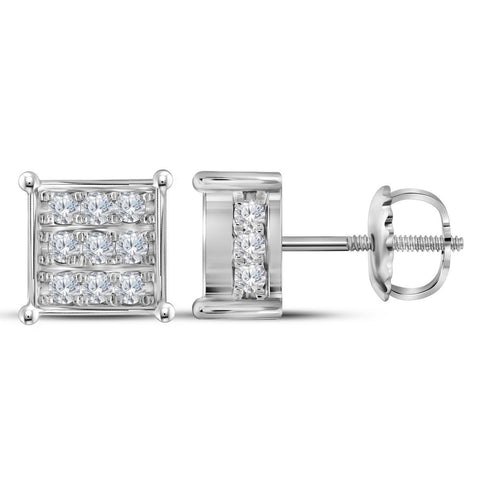 1-2CTW-Diamond SQUARE EARRING