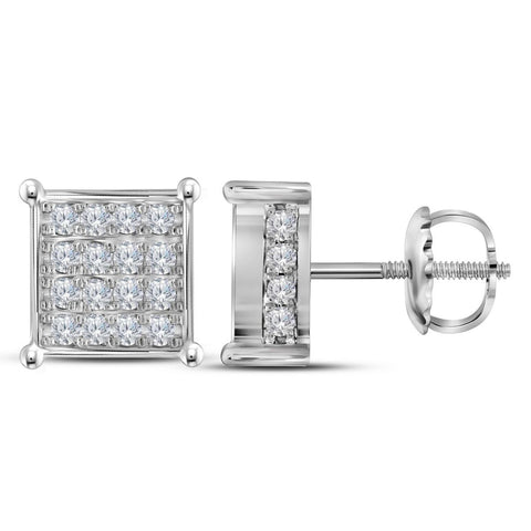 3-4CTW-Diamond SQUARE EARRING