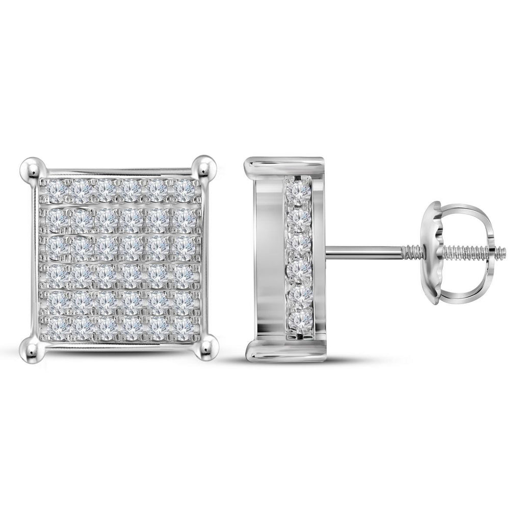 11-2CTW-Diamond SQUARE EARRING