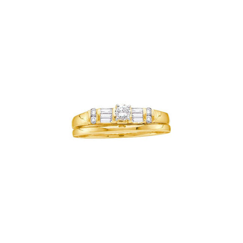 1-4CT-Diamond RD-CENTER BRIDAL SET