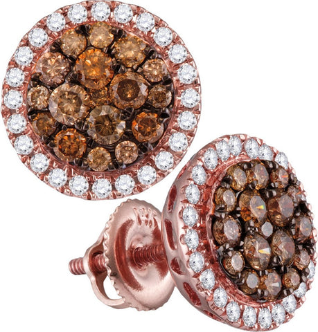 1CTW-Diamond FASHION BROWN EARRING