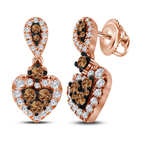 1CTW-Diamond BROWN  EARRING