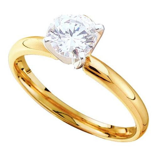 14KT Yellow Gold 0.25CTW (SUPREME) ROUND DIAMOND  RING