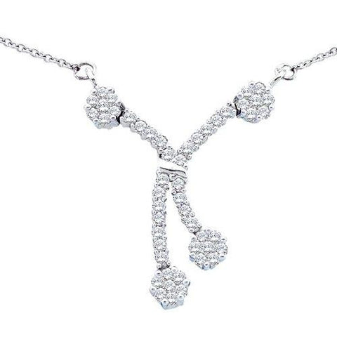 14KT White Gold 0.50CT DIAMOND FASHION NECKLACE