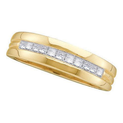 14KT Yellow Gold 0.50CTW DIAMOND INVISIBLE MENS BAND