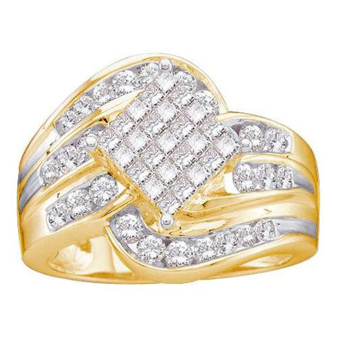 14KT Yellow Gold 1.00CTW DIAMOND INVISIBLE RING