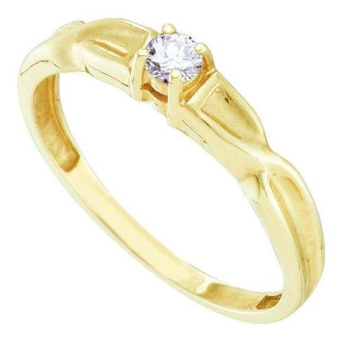 10KT Yellow Gold 0.12CT-DIAMOND PROMISE RING