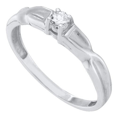 10KT White Gold 0.12CTW-DIAMOND PROMISE RING WG