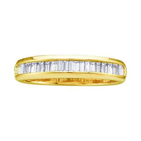 14KT Yellow Gold 0.50CTW BAGGUETTE DIAMOND LADIES FASHION BAND