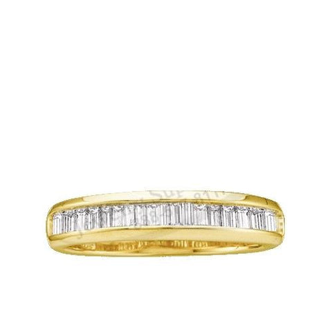 14KT Yellow Gold 0.25CTW BAGGUETTE DIAMOND LADIES FASHION BAND