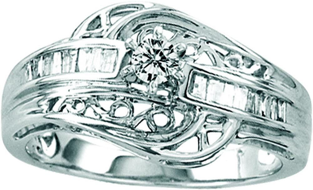 1-3CTW-Diamond RD-CENTER BRIDAL RING