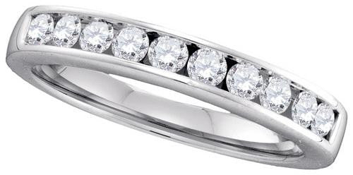 14KT White Gold 0.50CTW DIAMOND FASHION BAND