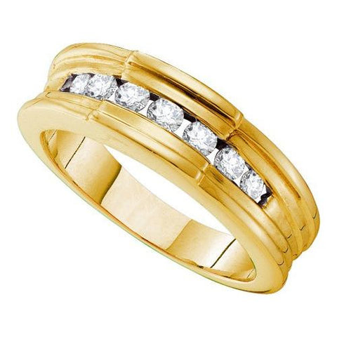 14KT Yellow Gold 0.50CT DIAMOND FASHION MENS RING