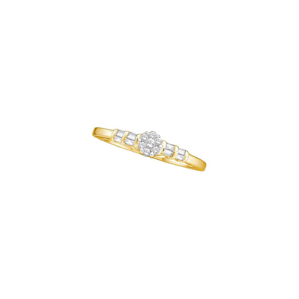 1-6CT-Diamond FLOWER RING