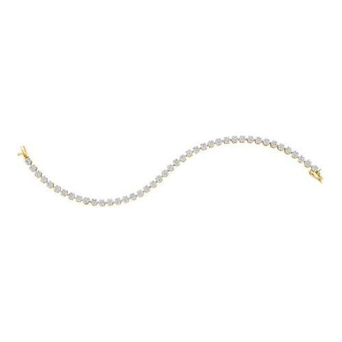 14KT Yellow Gold 2.00CT DIAMOND FLOWER BRACELET