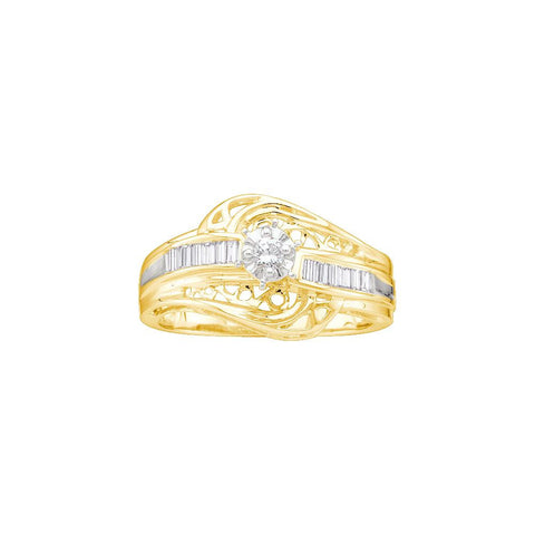 1-3CTW-Diamond RD-CENTER BRIDAL RING