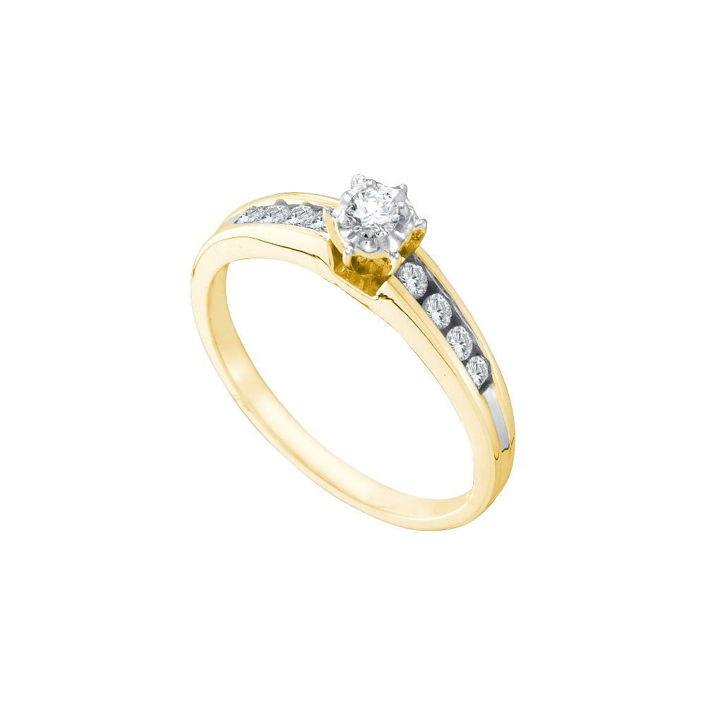 1-4CTW-Diamond RD-CENTER BRIDAL RING