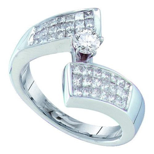 14K White-gold 1.00CTW DIAMOND BRIDAL RING