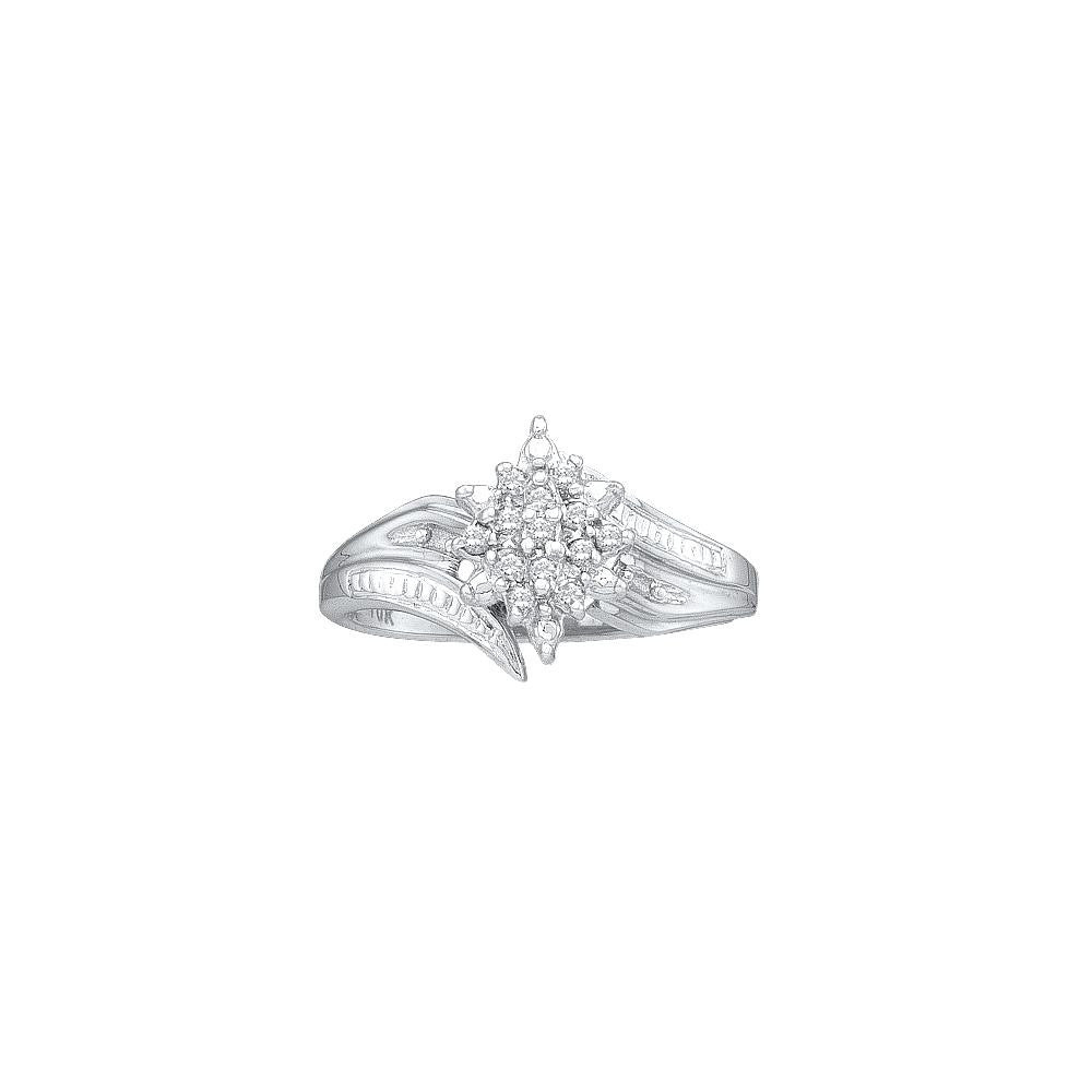 1-8CTW-Diamond CLUSTER RING