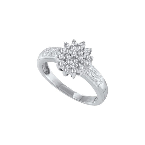 1-4CT-Diamond CLUSTER RING