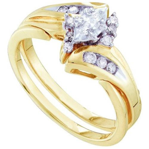 14KT Yellow Gold 0.25CTW DIAMOND BRIDAL RING