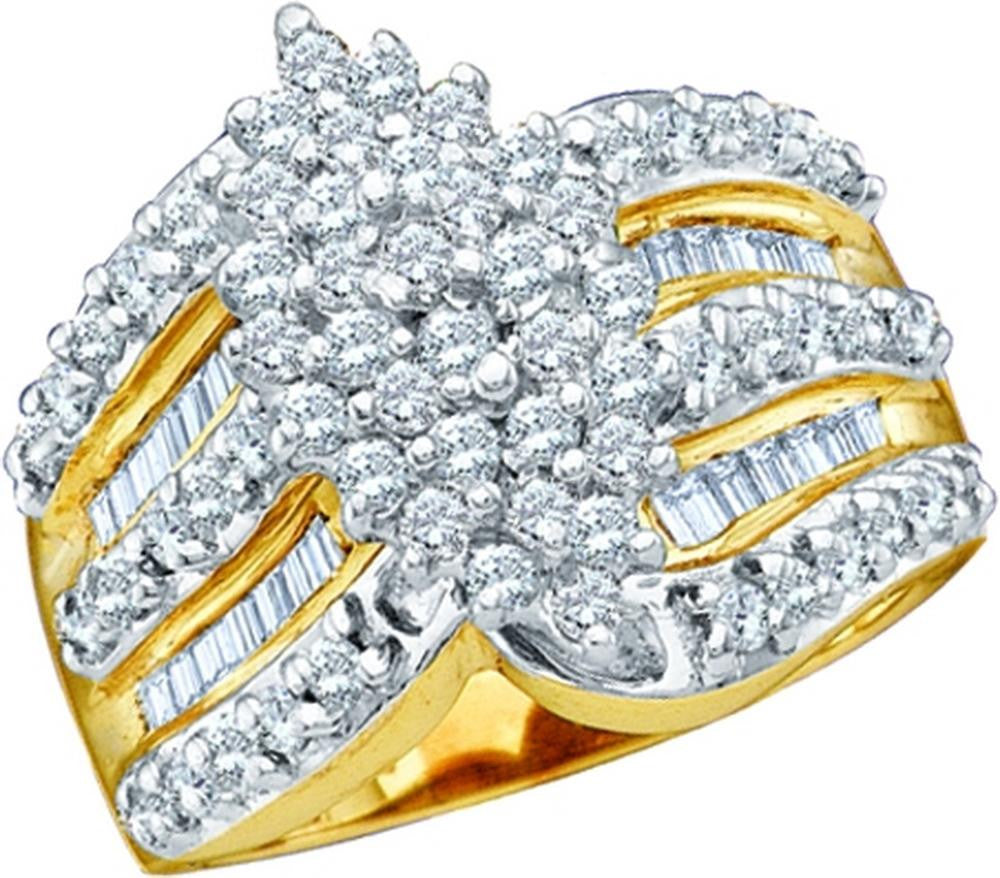 1 CTW-Diamond CLUSTER RING