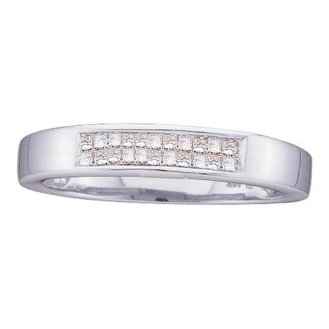 14KT White Gold 0.25CTW DIAMOND MENS INVISIBLE BAND