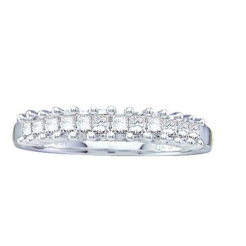 14KT White Gold 0.50CTW PRINCESS DIAMOND LADIES INVISIBLE RING